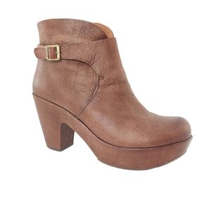 Kork-Ease Ramona Brown Platform Booties 8.5